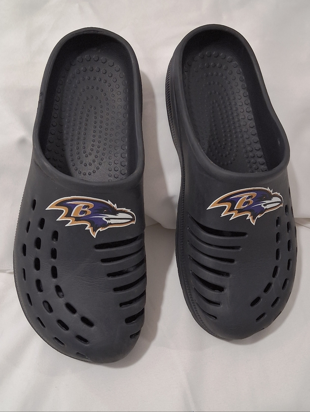 Baltimore Ravens Black Slip-On Clog Loafers